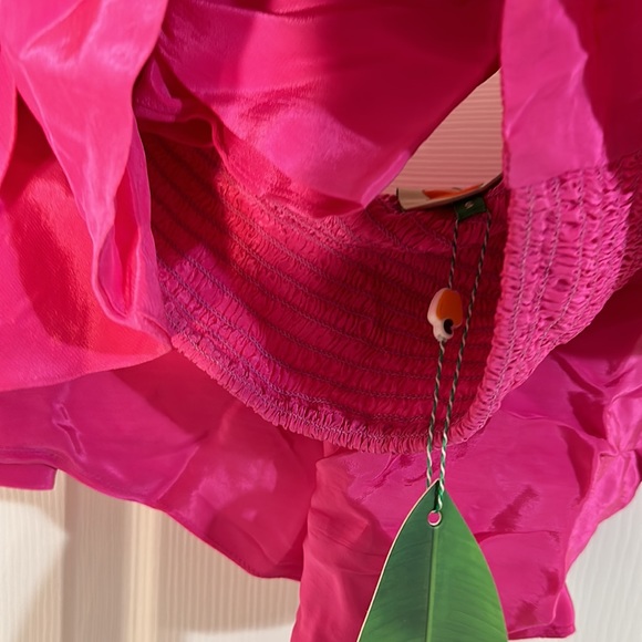 NTW FARM RIO RUFFLE TOP DARK PINK - Picture 4 of 5